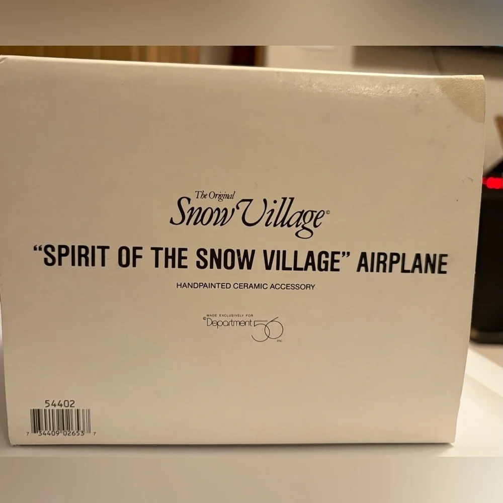 Dept. 56 “Spirit of the Snow Village” Airplane-Part of The Original Snow Village